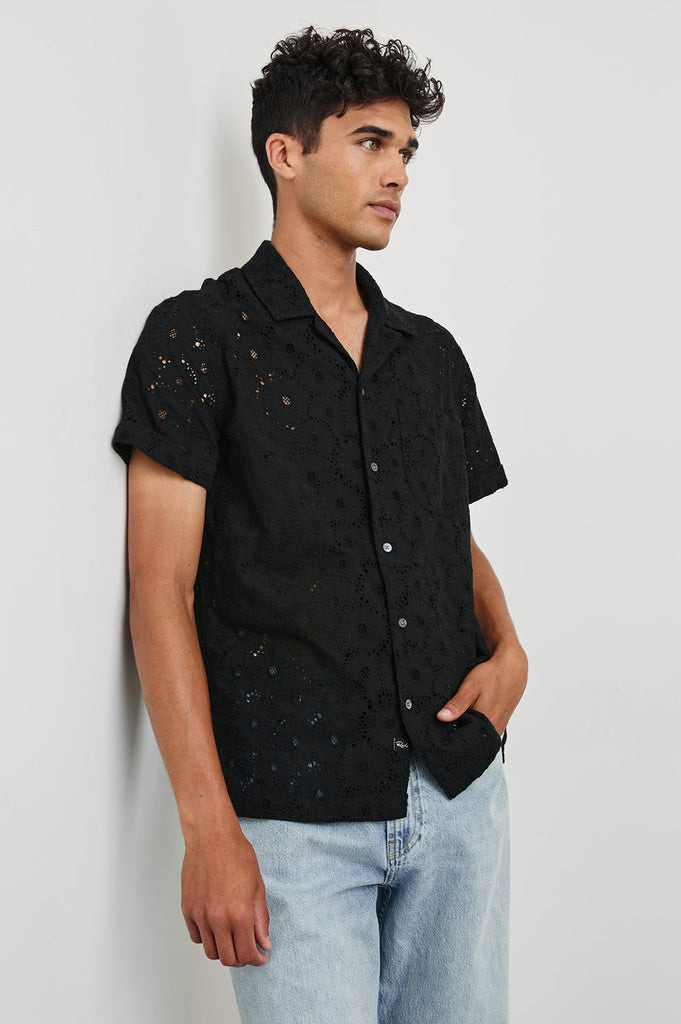 Rails Tyler Shirt Black Foral abigail fashion