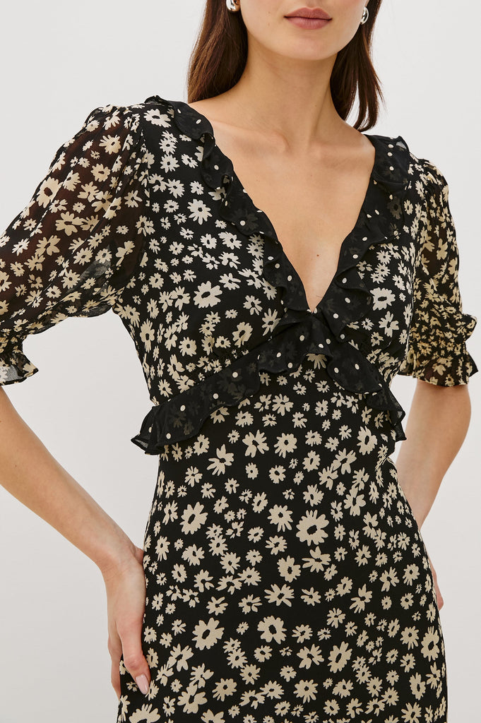 From the brand Rails Women's Annmarie Dress in Daisy Dot Combo - abigail fashion