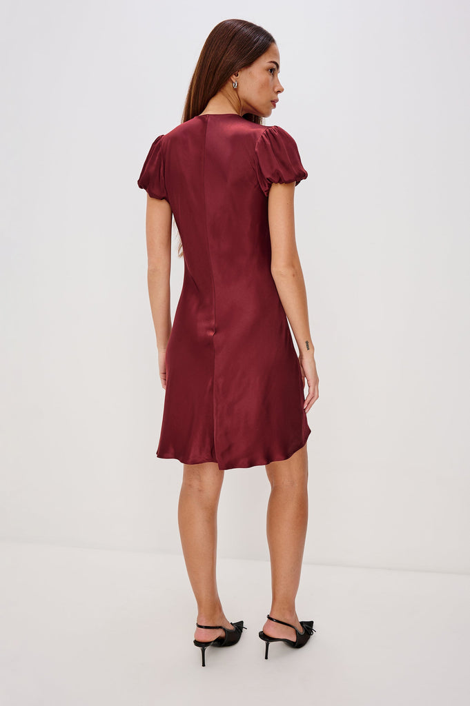 From the brand Rails Women's Elysia Dress in Garnet - abigail fashion