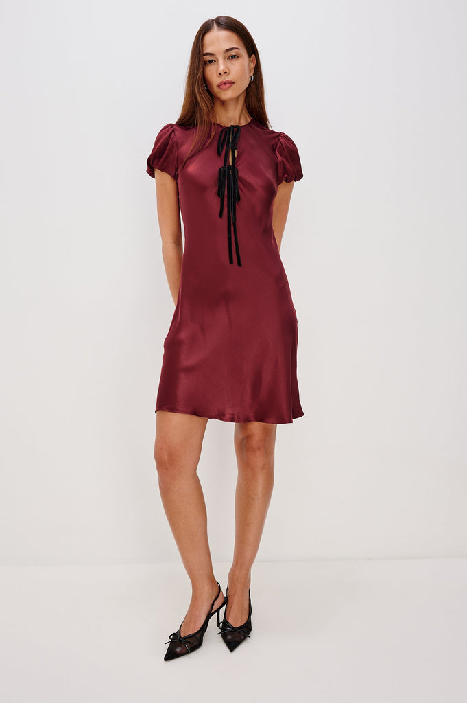 From the brand Rails Women's Elysia Dress in Garnet - abigail fashion