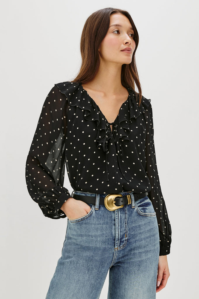 Rails Women's Honora Top Polka Dots - abigail fashion