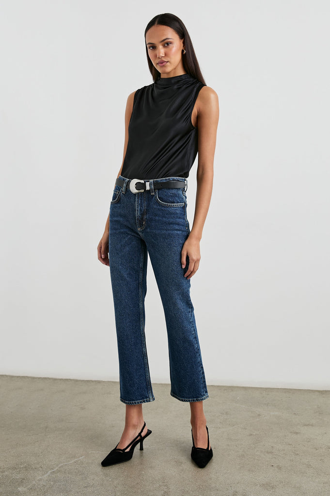 From the brand Rails Women's Kaleen Top in Black - abigail fashion