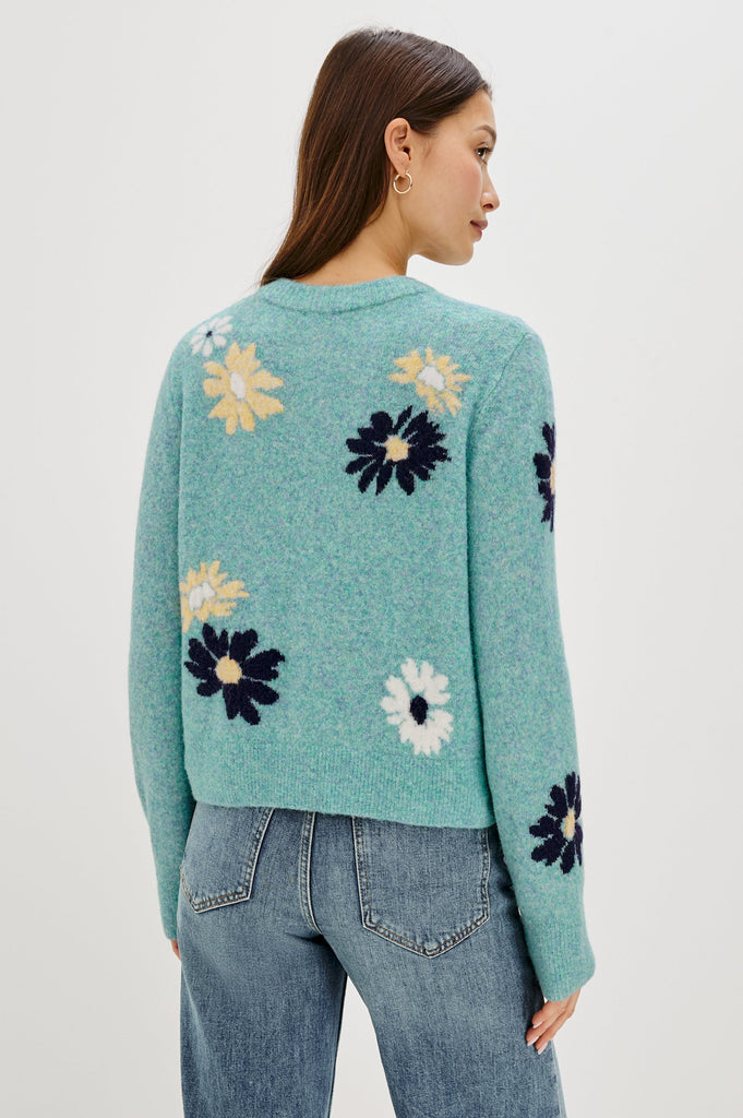 From the brand Rails Women's Millie Cardigan in Heather Teal - abigail fashion
