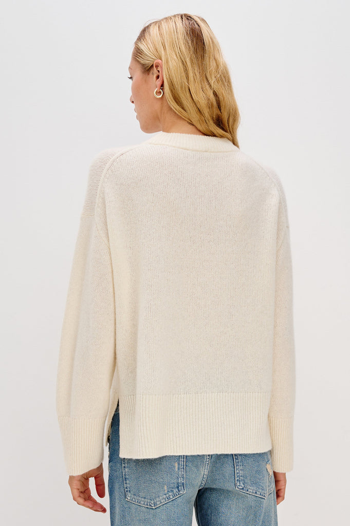 From the brand Rails Women's Miranda Sweater in Ivory - abigail fashion