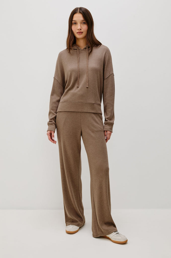 From the brand Rails Women's Nico Sweatshirt in Heather-Latte - abigail fashion
