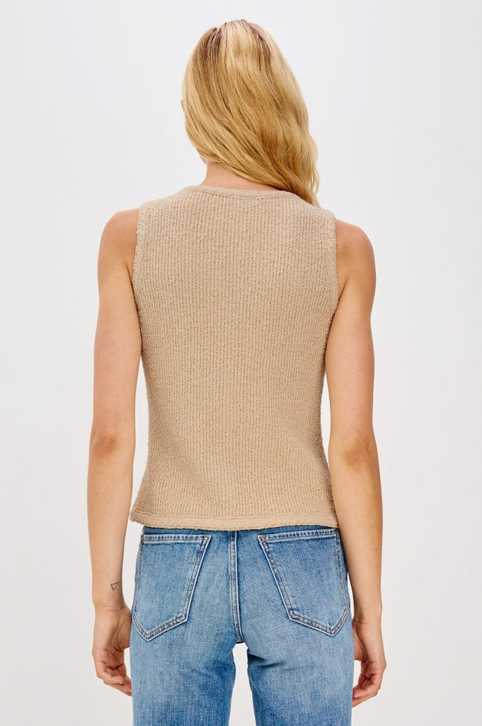 From the brand Rails Women's Sade Vest in Oat - abigail fashion