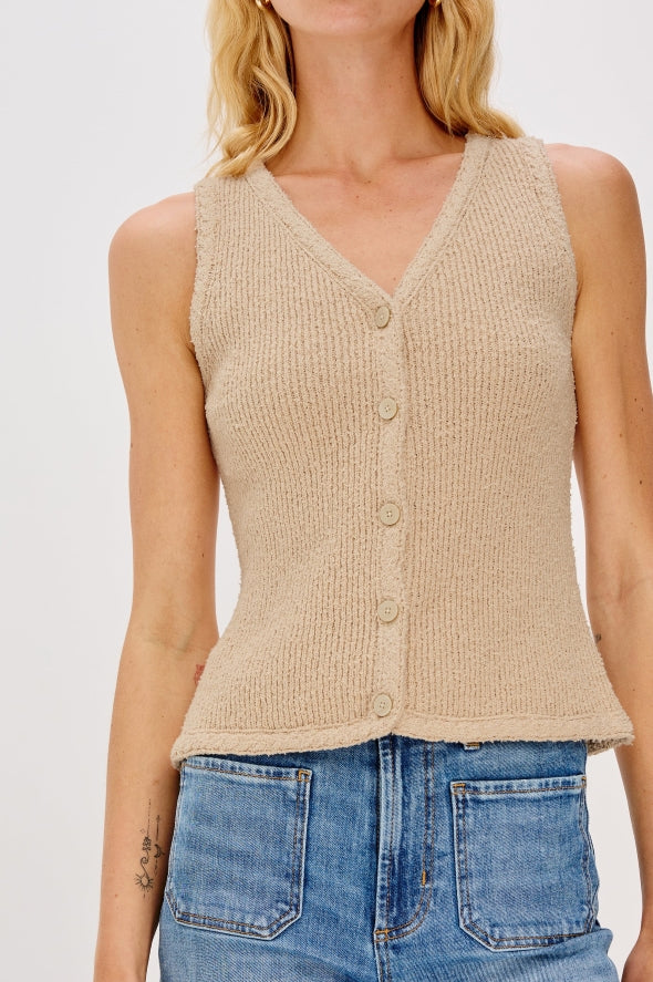 From the brand Rails Women's Sade Vest in Oat - abigail fashion