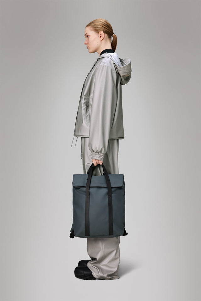 From the brand Rains Unisex 2 Way Tote Backpack W3 in Lagoon - abigail fashion