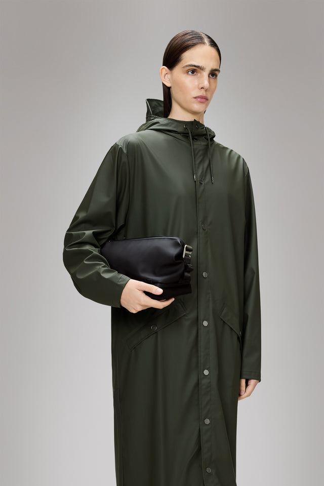 From the brand Rains Unisex Otaru Wash Bag W3 in Black - abigail fashion