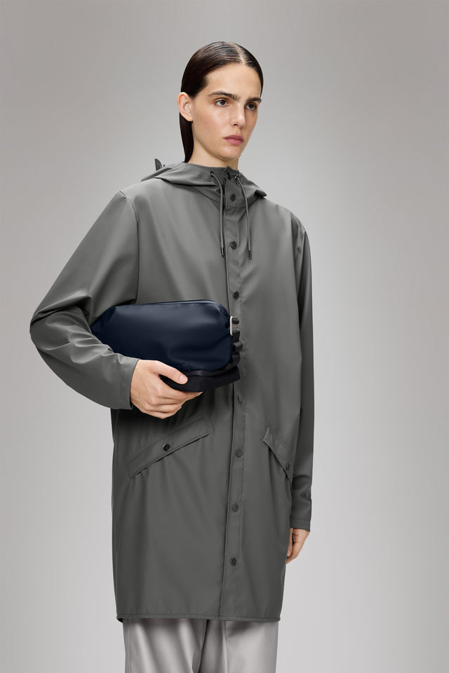 From the brand Rains Unisex Otaru Wash Bag W3 in Navy - abigail fashion