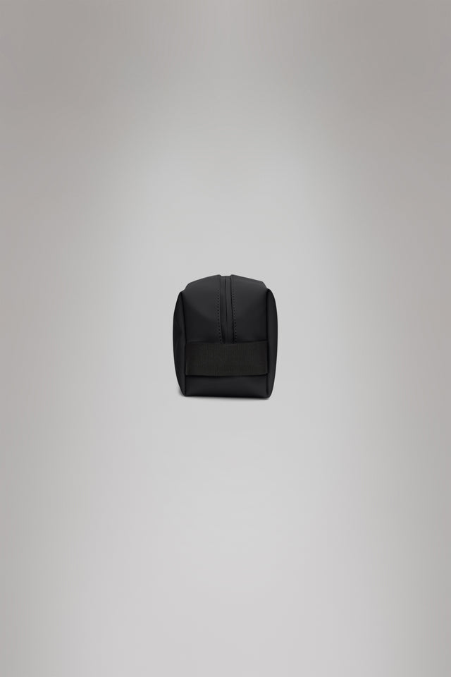 From the brand Rains Unisex Wash Bag Small W3 in Black - abigail fashion