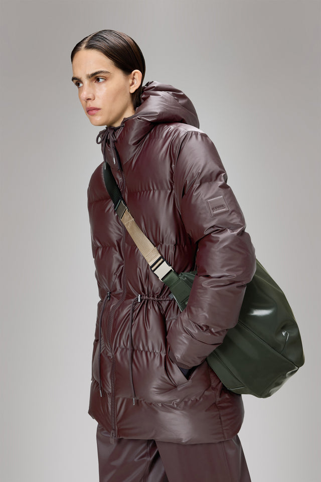 From the brand Rains Women's Valera Shoulder Bag Large W3 in Swamp - abigail fashion