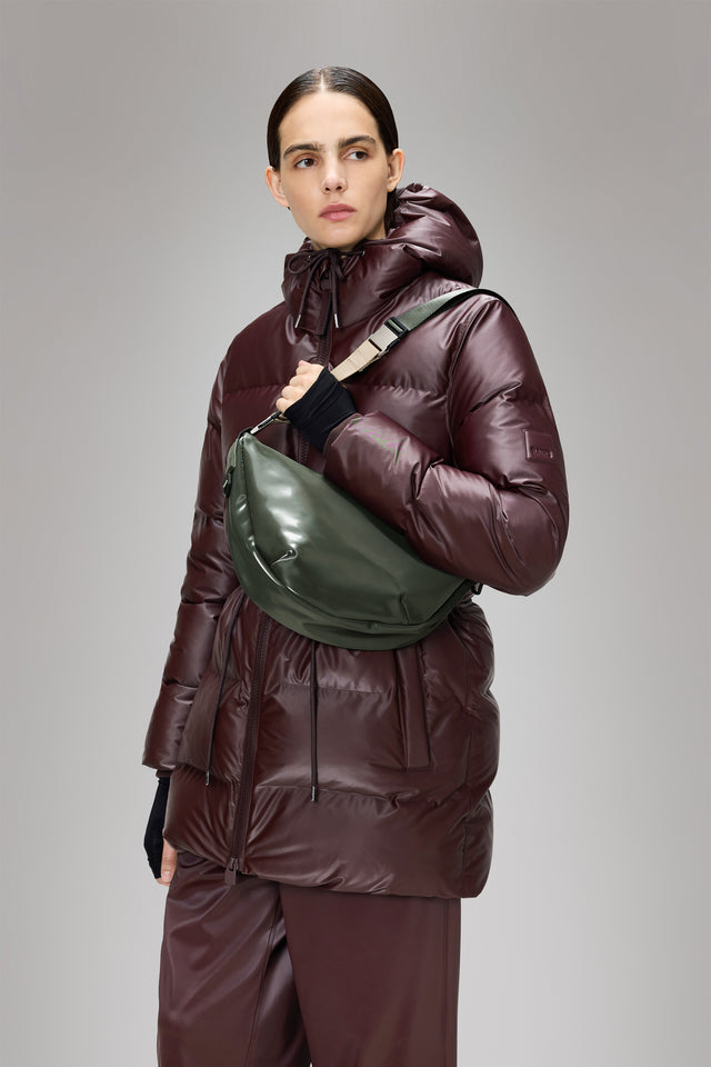 From the brand Rains Women's Valera Shoulder Bag W3 in Swamp - abigail fashion