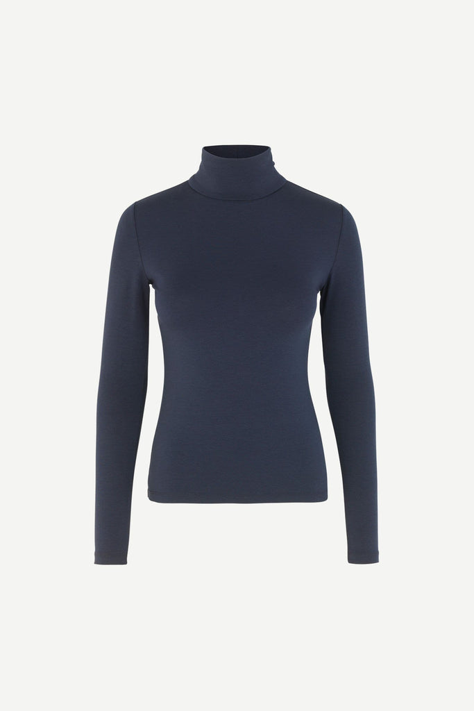 Samsøe Samsøe Ester Turtle Neck T-shirt Night Sky abigail fashion