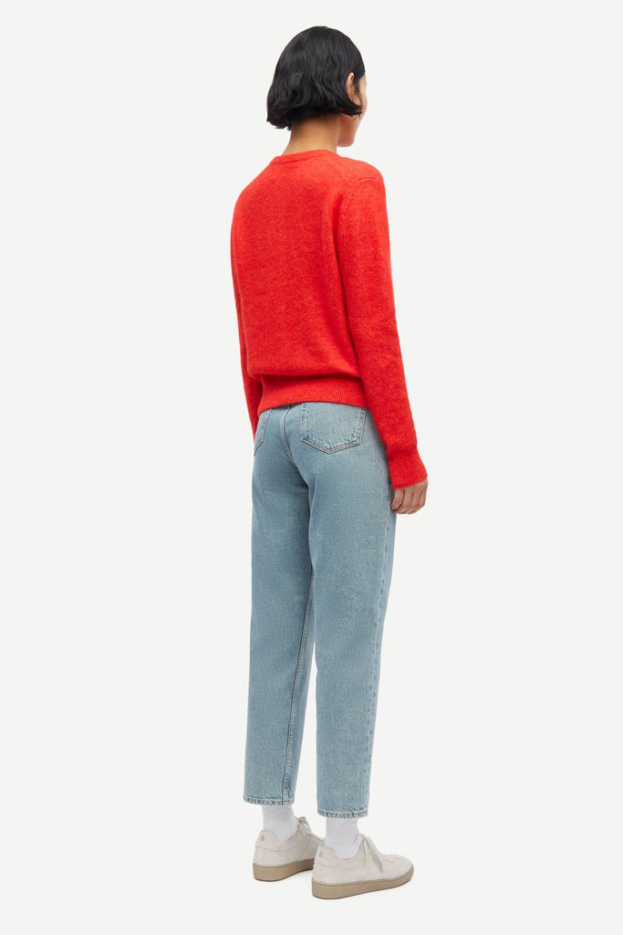 Samsøe Samsøe Nor Short Cardigan Flame Scarlet abigail fashion