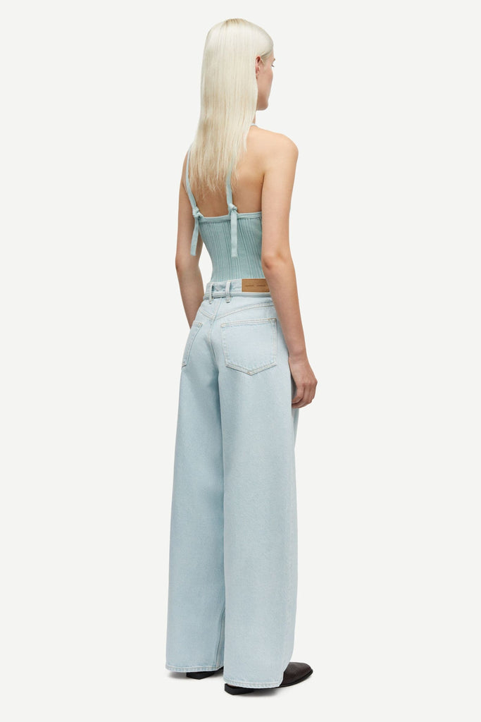 Samsøe Samsøe Saharper Mid-waist Jeans With Belt Surf Spray abigail fashion