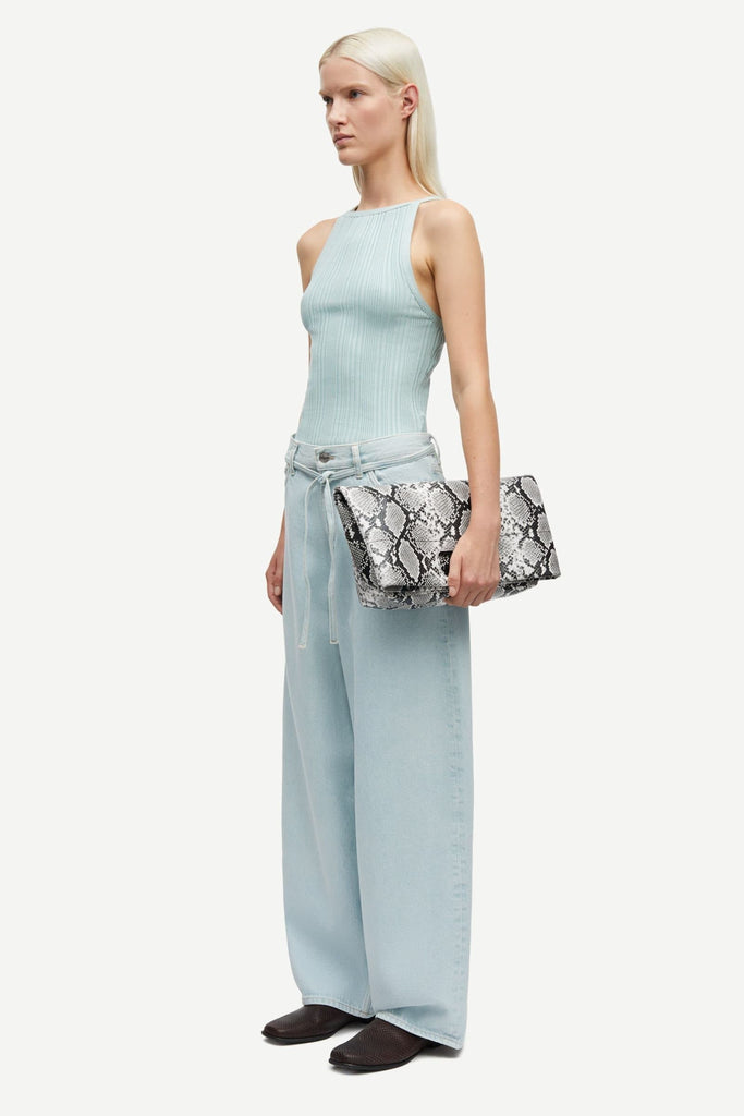 Samsøe Samsøe Saharper Mid-waist Jeans With Belt Surf Spray abigail fashion