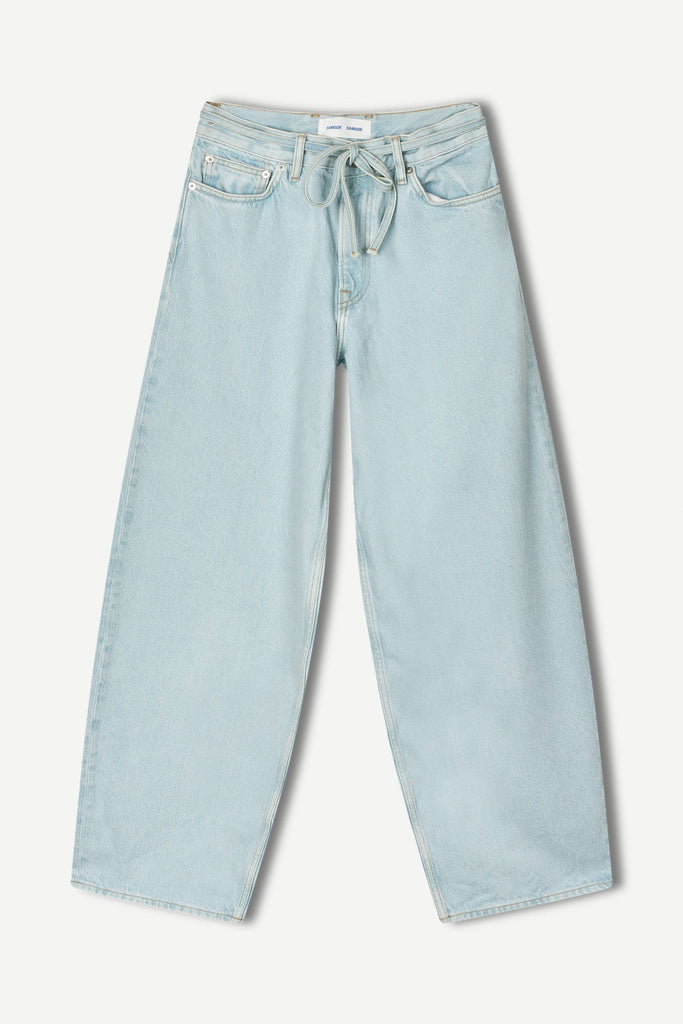 Samsøe Samsøe Saharper Mid-waist Jeans With Belt Surf Spray abigail fashion