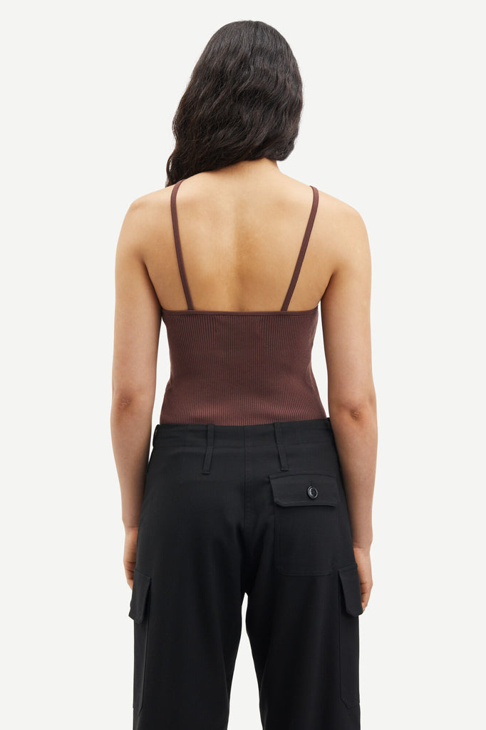 Samsøe Samsøe Sanina Top Brown Stone abigail fashion