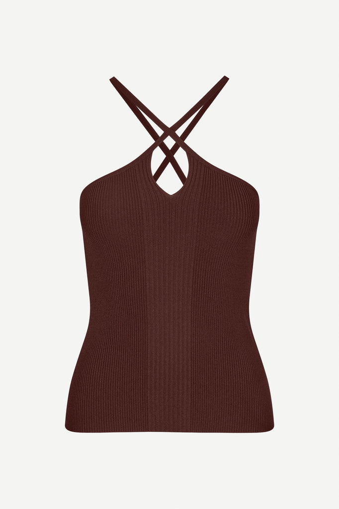 Samsøe Samsøe Sanina Top Brown Stone abigail fashion