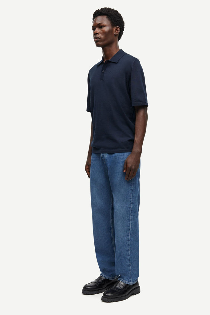 Samsøe Samsøe Sarowan Knit Polo Shirt Salute abigail fashion