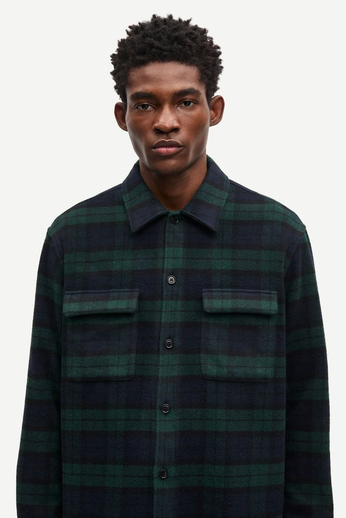 From the brand Samsøe Samsøe Women's Sacastor X H Overshirt in Salute Ch - abigail fashion