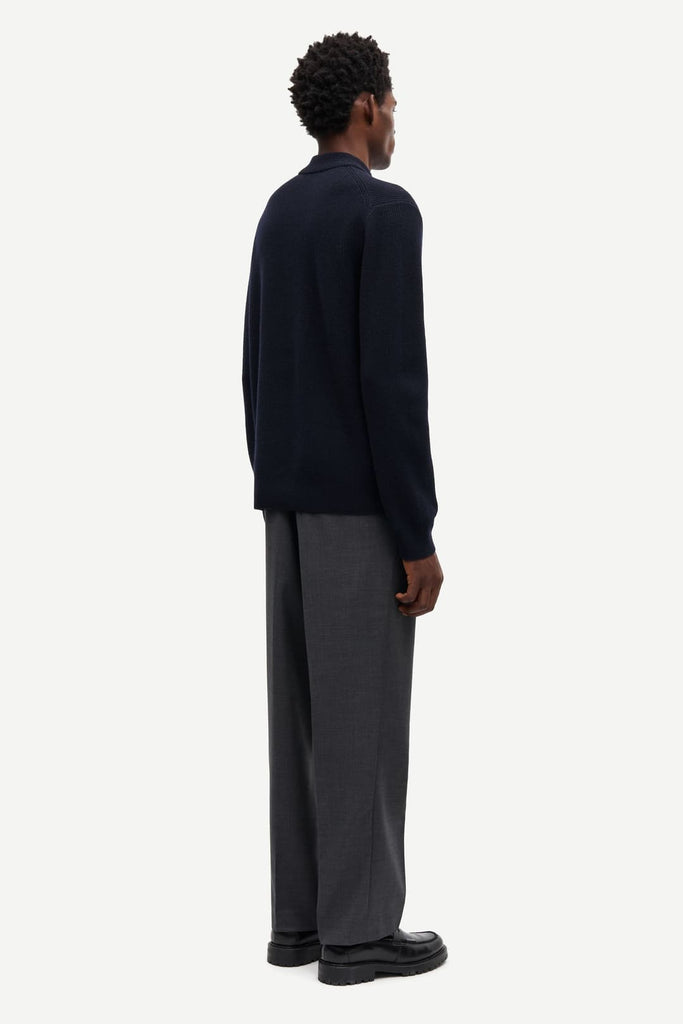 From the brand Samsøe Samsøe Women's Saisaks Hz Polo Sweater in Salute - abigail fashion