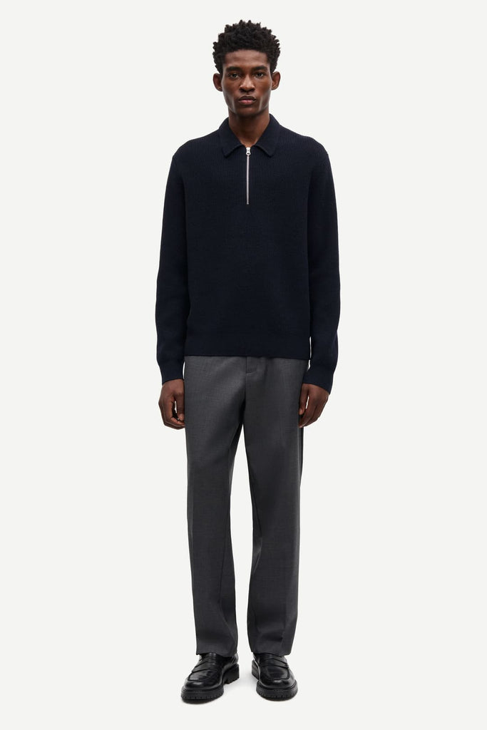 From the brand Samsøe Samsøe Women's Saisaks Hz Polo Sweater in Salute - abigail fashion