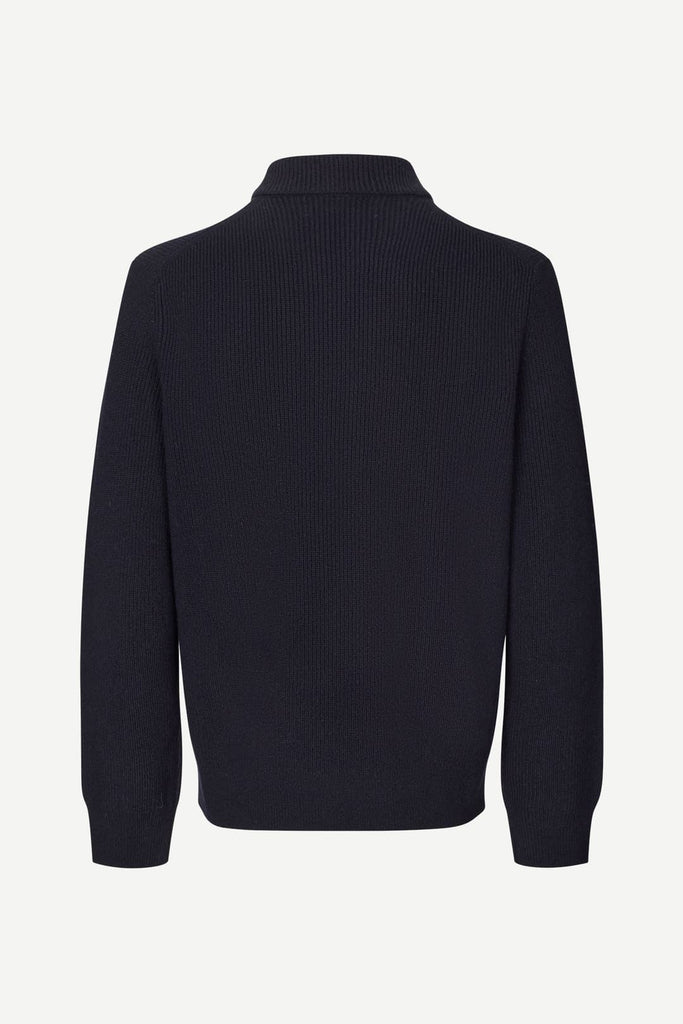 From the brand Samsøe Samsøe Women's Saisaks Hz Polo Sweater in Salute - abigail fashion