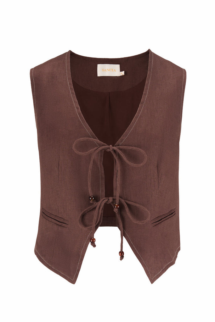 Sancia The Drita Vest Cinnamon Cinnamon abigail fashion