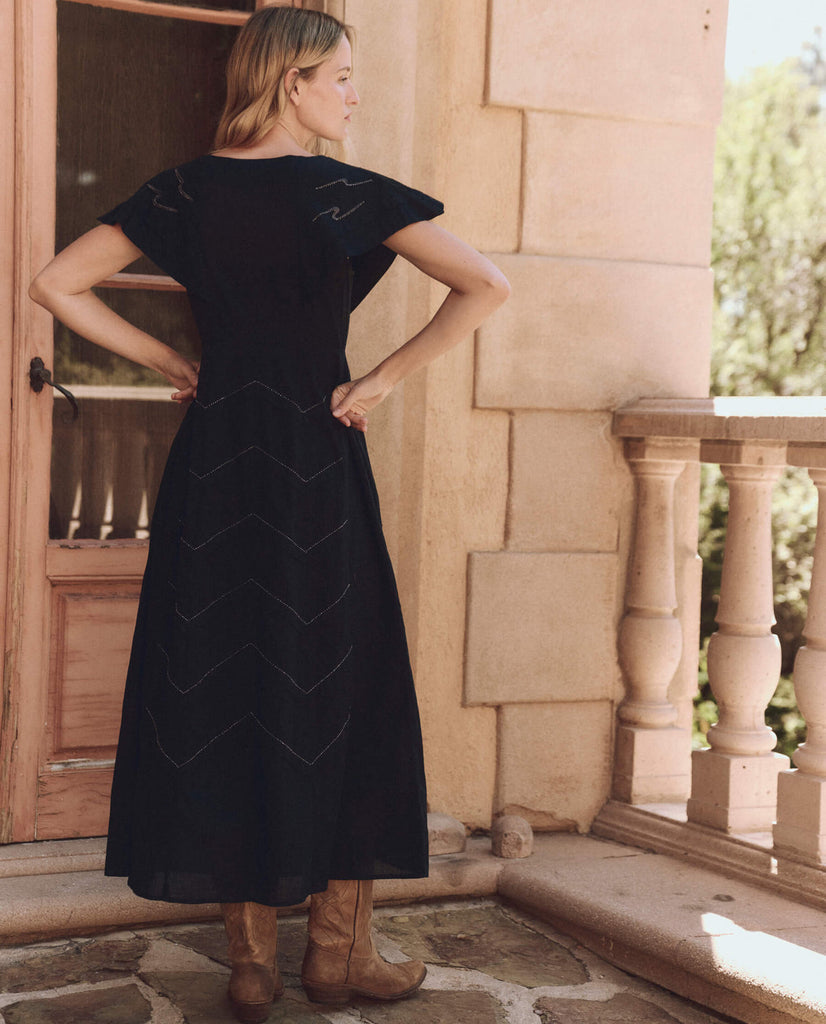 The Great The Beaded Partridge Dress Black abigail fashion