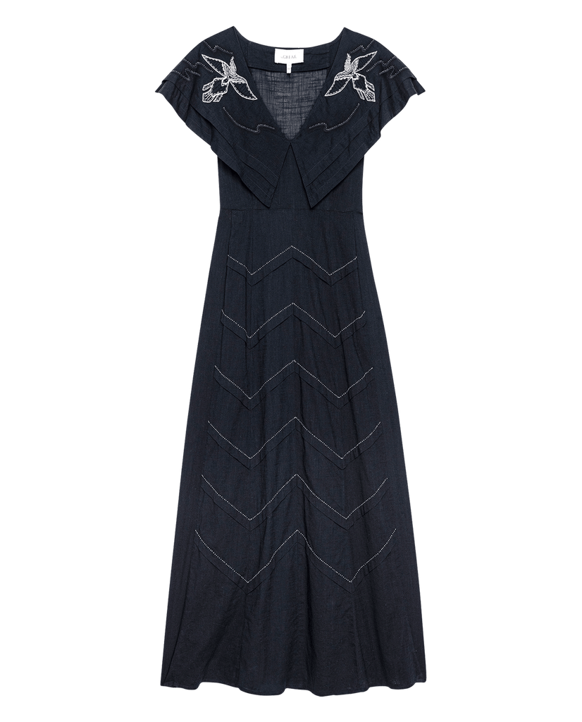 The Great The Beaded Partridge Dress Black abigail fashion