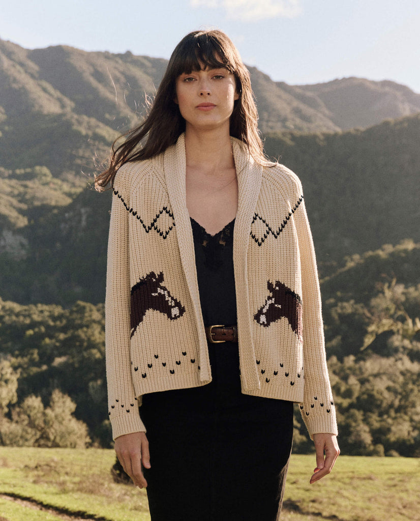 The Great The Horse Lodge Cardigan Cream abigail fashion
