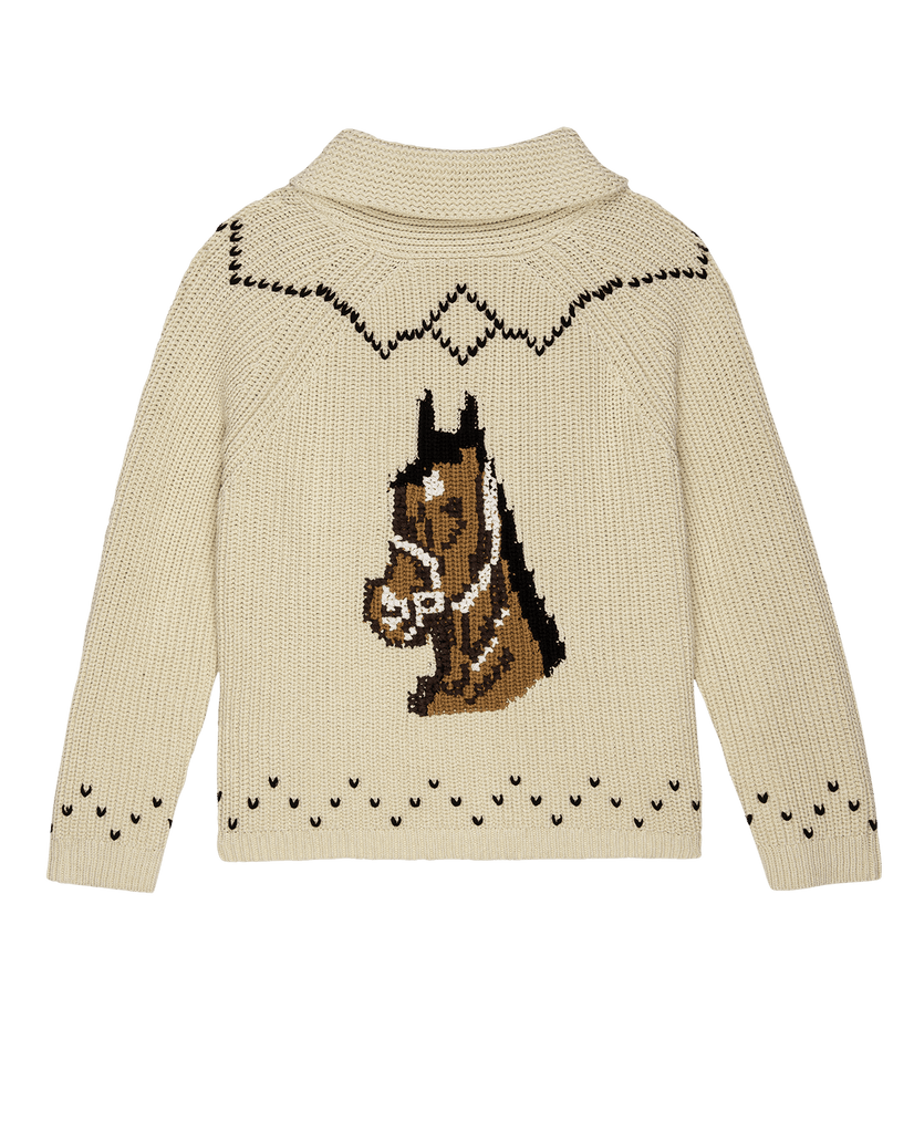 The Great The Horse Lodge Cardigan Cream abigail fashion