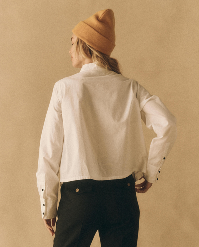 The Great The Pleated Tux Top White abigail fashion