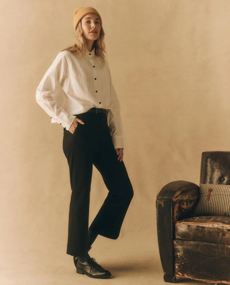 The Great The Pleated Tux Top White abigail fashion