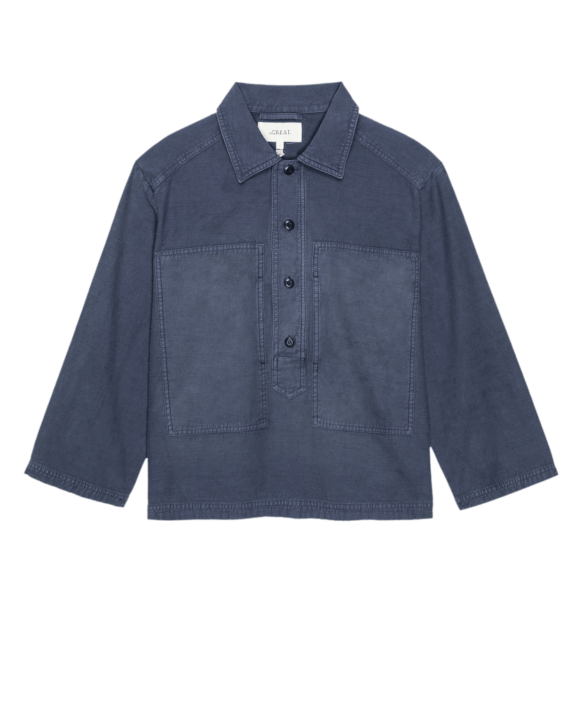 The Great The Railway Shirt Vintage Blue abigail fashion