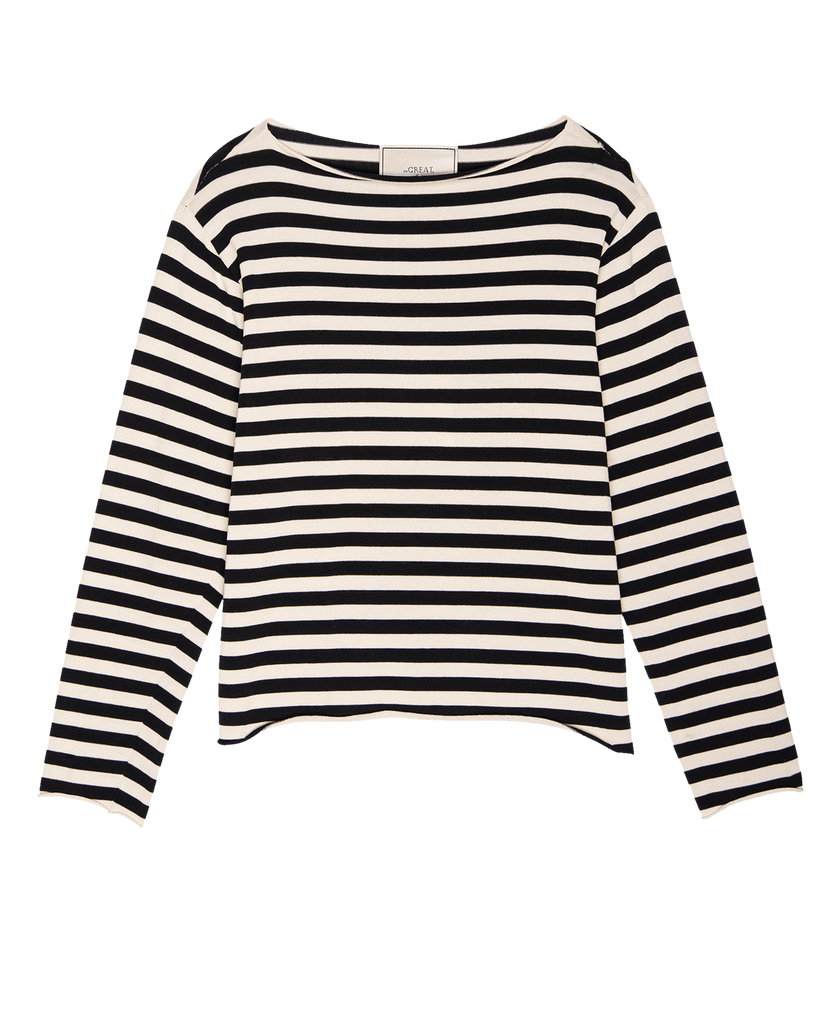 The Great The Sailor Sweater Black Stripe abigail fashion