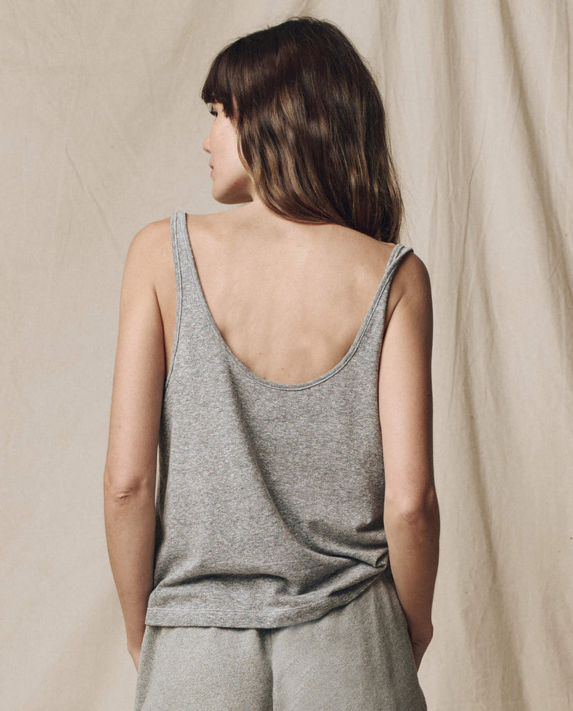 The Great The Scoop Neck Tank Heather Grey abigail fashion