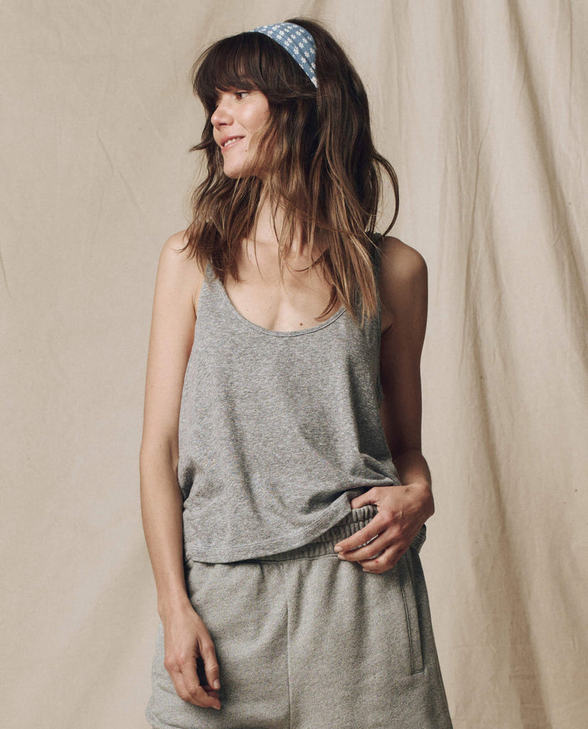 The Great The Scoop Neck Tank Heather Grey abigail fashion