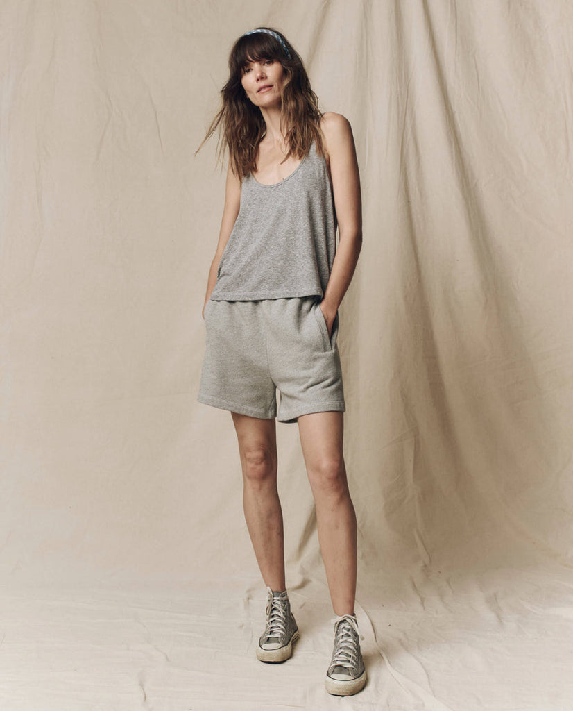 The Great The Scoop Neck Tank Heather Grey abigail fashion