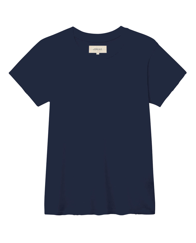 The Great The Slim Tee True Navy abigail fashion