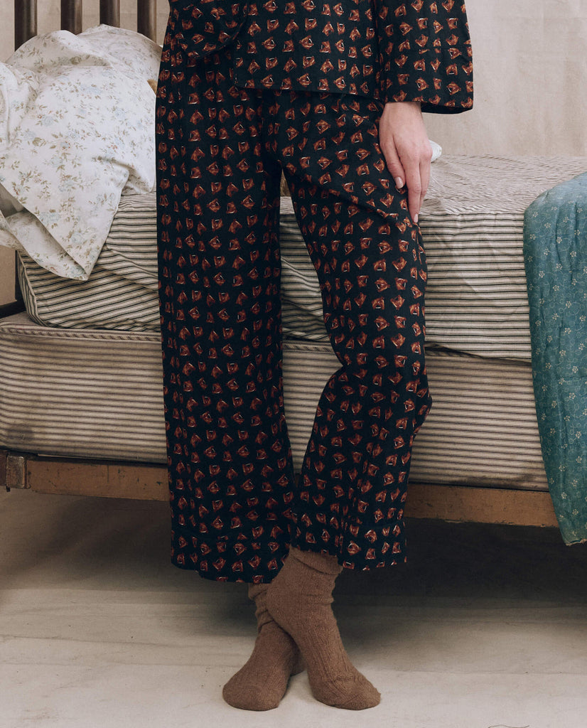 The Great Women's The Easy Sleep Pant Navy Horse Medallion Print - abigail fashion