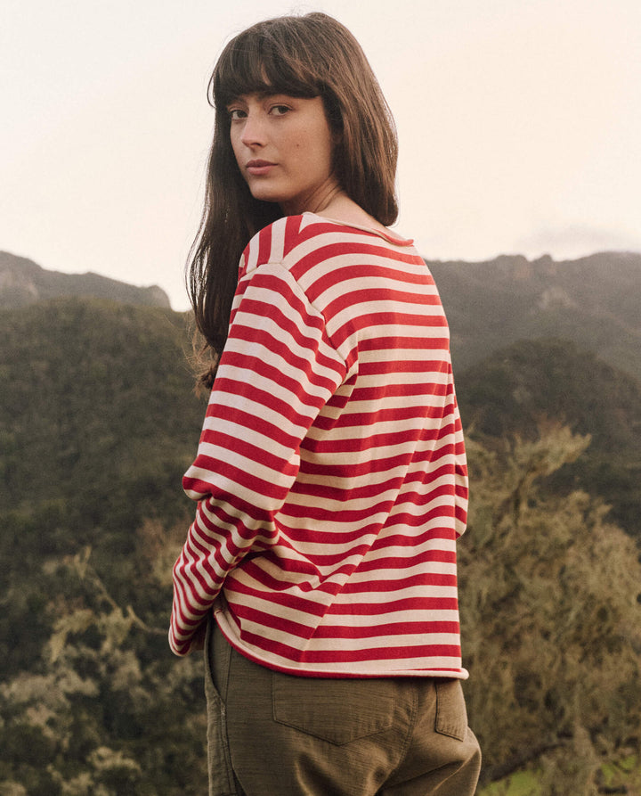 The Great Women's The Sailor Sweater Maple Stripe - abigail fashion