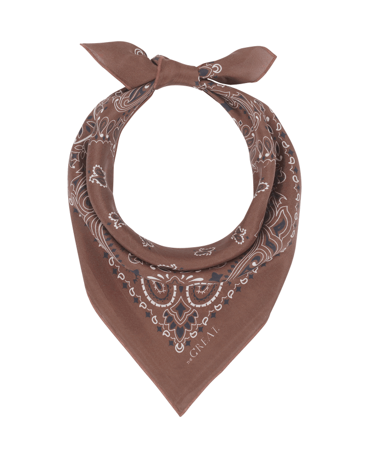 The Great Women's The Silk Bandana Chocolate - abigail fashion