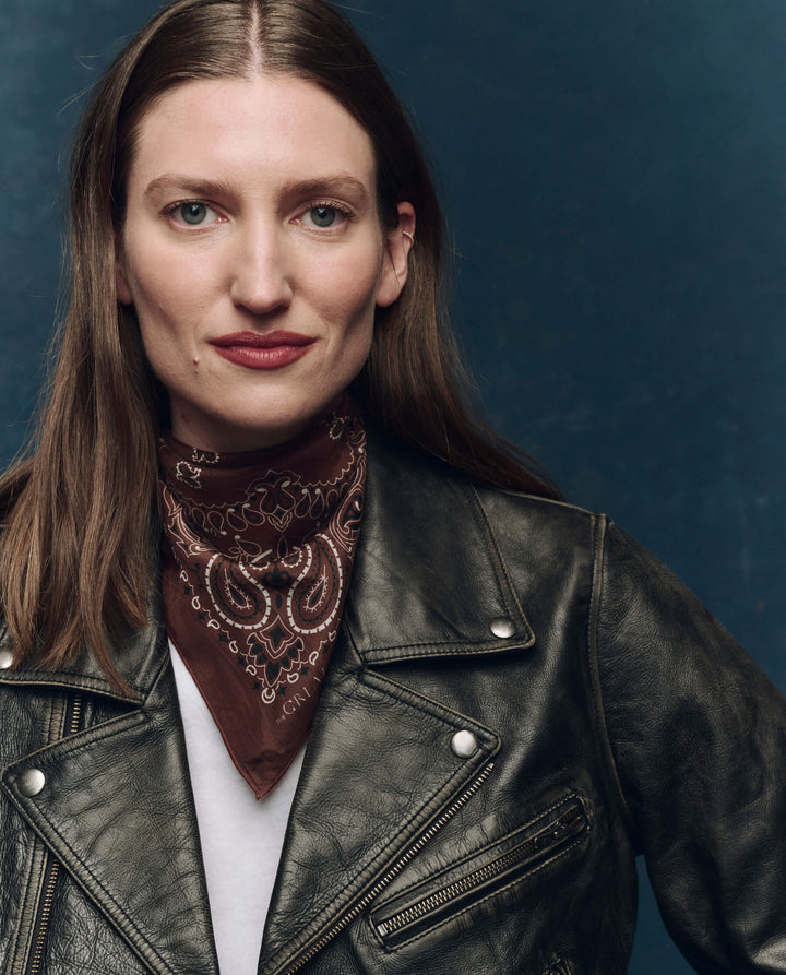 The Great Women's The Silk Bandana Chocolate - abigail fashion