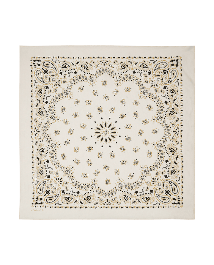 The Great Women's The Silk Bandana Cream - abigail fashion