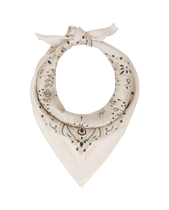 The Great Women's The Silk Bandana Cream - abigail fashion
