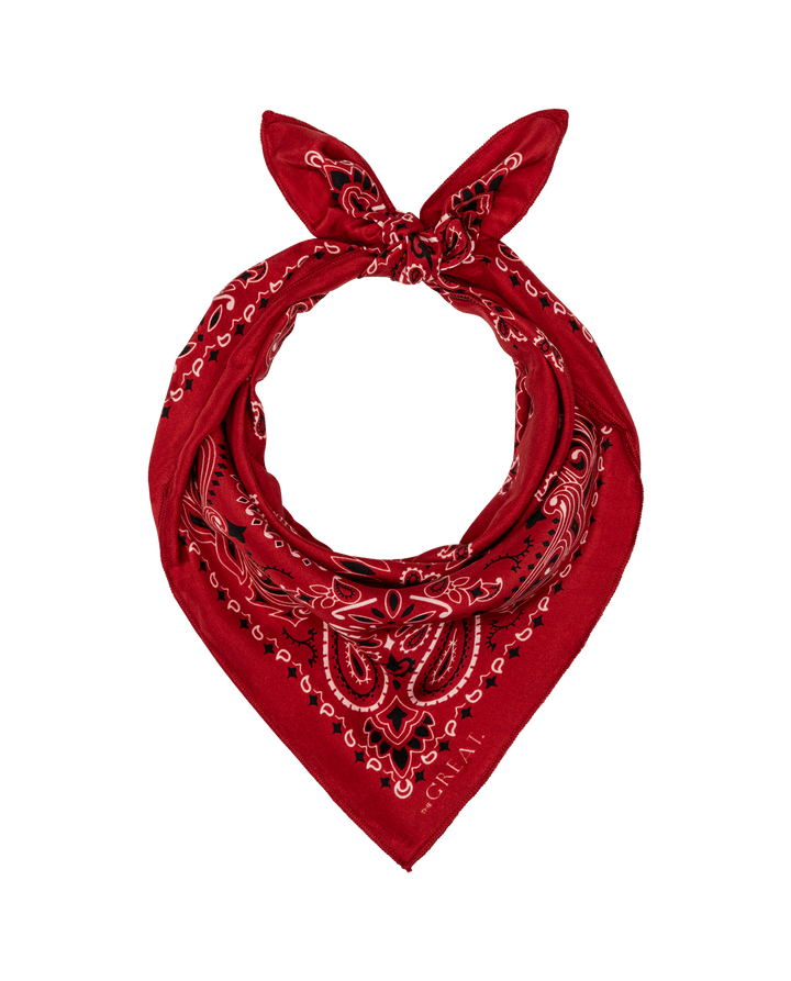 The Great Women's The Silk Bandana True Red - abigail fashion
