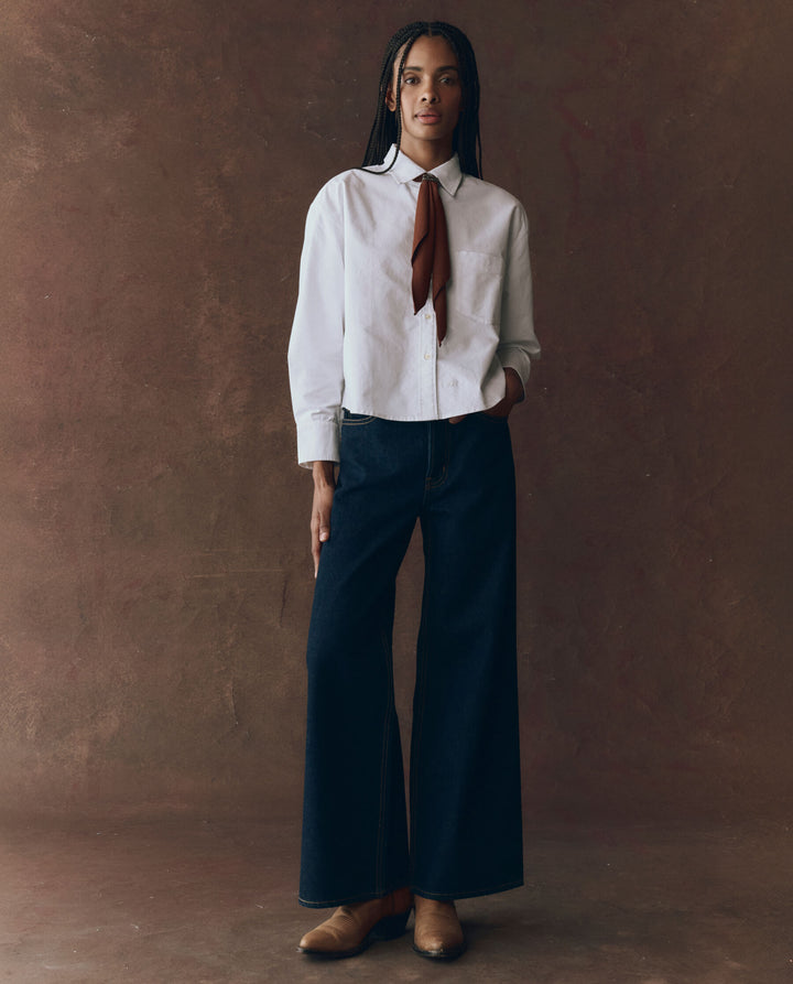 The Great Women's The Slouch Wide Leg Jean Midnight Rinse - abigail fashion